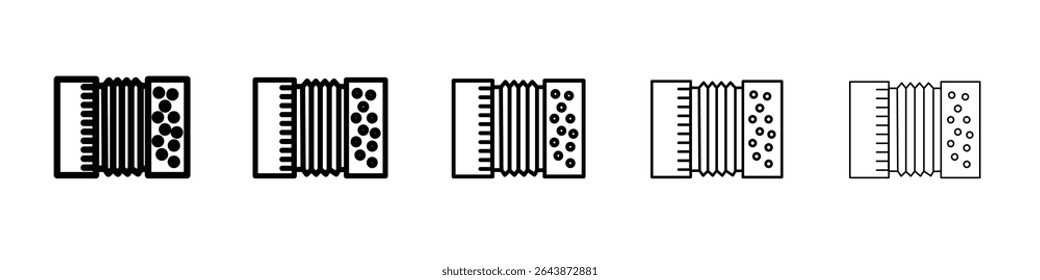 accordion icon black and white vector sign