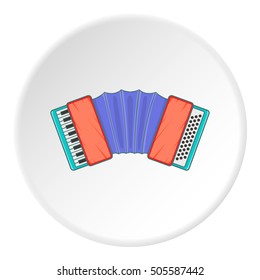 Accordion icon. Cartoon illustration of accordion vector icon for web