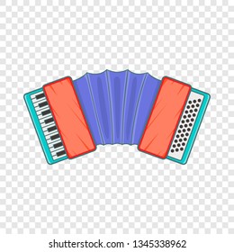 Accordion icon in cartoon style isolated on background for any web design 