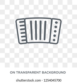 Accordion icon. Accordion design concept from Music collection. Simple element vector illustration on transparent background.