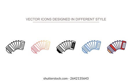 Accordion icon design with white background stock illustration