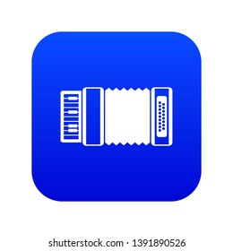 Accordion icon digital blue for any design isolated on white vector illustration