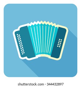 Accordion icon. Flat design. Vector illustration.