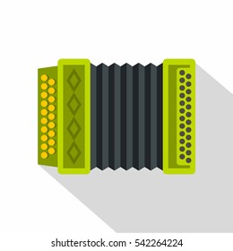 Accordion icon. Flat illustration of accordion vector icon for web isolated on white background