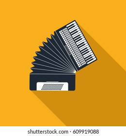 Accordion icon, flat style design