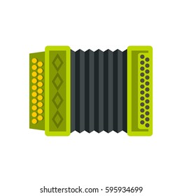 Accordion icon in flat style isolated on white background vector illustration