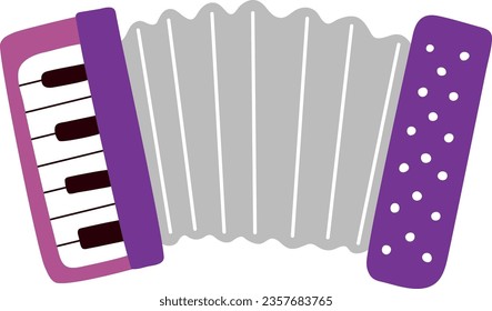Accordion icon. Keyboard music instrument. Concert symbol