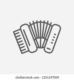 Accordion icon line symbol. Isolated vector illustration of  icon sign concept for your web site mobile app logo UI design.