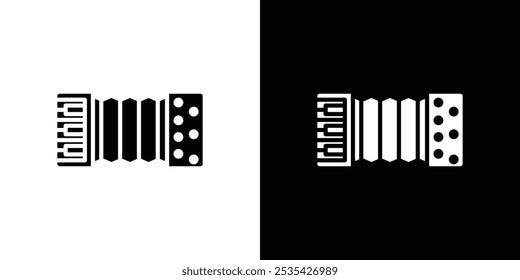 ícone acordeão logotipo linear isolado