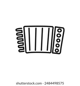 accordion icon linear vector graphics sign