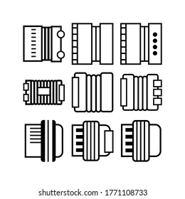 Accordion icon or logo isolated sign symbol vector illustration - Collection of high quality black style vector icons
