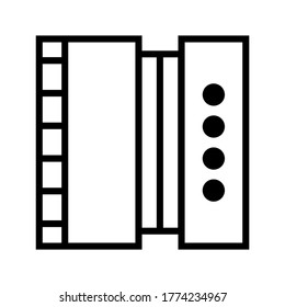 Accordion icon or logo isolated sign symbol vector illustration - high quality black style vector icons
