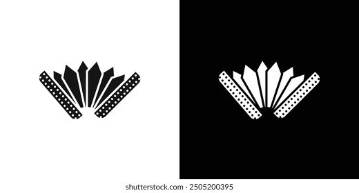 Accordion icon logo set vector