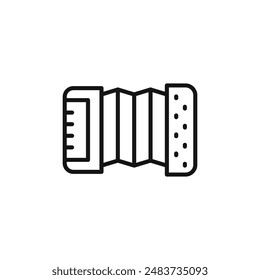 accordion icon outline collection in black