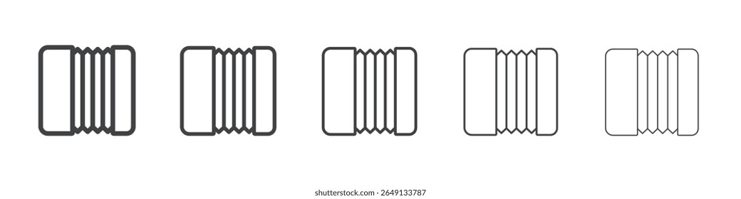 Ícone de acordeão símbolo do vetor de ilustração de contorno