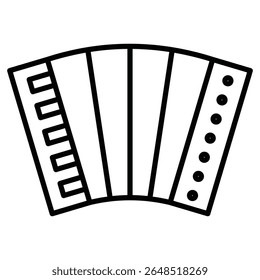 Ícone Acordeão Contornar marca de logotipo isolada