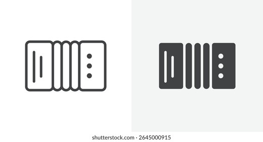 Accordion icon Outline vector sign