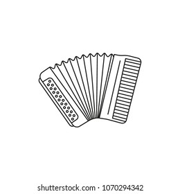 Accordion icon. Outline Accordion vector icon for web design isolated on white background