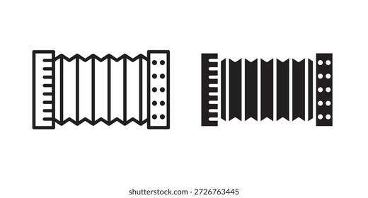 Conjunto de ícones acordeão. pacote mínimo de logotipos de elementos da Web.