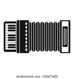 Accordion icon. Simple illustration of accordion vector icon for web