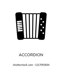 Accordion icon. Accordion symbol design from Music collection. Simple element vector illustration on white background.