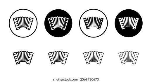 Accordion icon Symbol mark in filled style