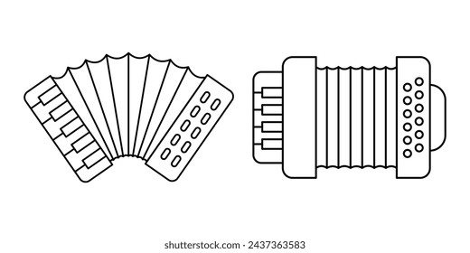 Accordion icon, template for graphic and web design. vector illustration