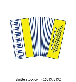 Accordion icon. Thin line design. Vector illustration.