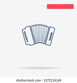 Accordion icon. Vector concept illustration for design.