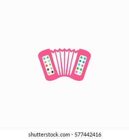 Accordion  icon Vector design. Colored illustration.