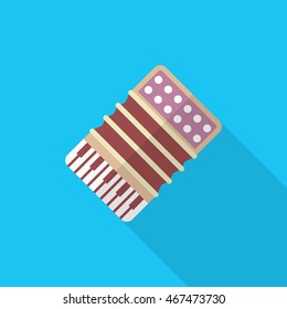 Accordion icon , Vector flat long shadow design.