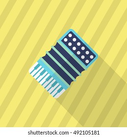 Accordion icon , Vector flat long shadow design.