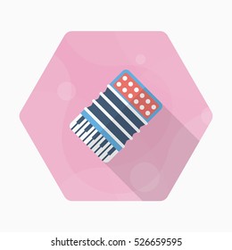 Accordion icon , Vector flat long shadow design.