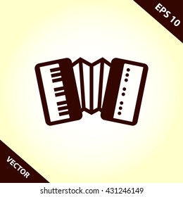 accordion icon. accordion vector illustration