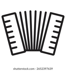 Accordion icon vector illustration isolated sign