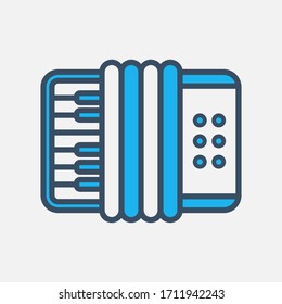 Accordion icon vector illustration template