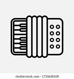 Accordion icon vector line style