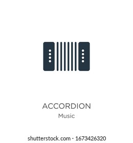 Accordion icon vector. Trendy flat accordion icon from music collection isolated on white background. Vector illustration can be used for web and mobile graphic design, logo, eps10