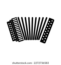 Icono de acordeón vector ilustración de estilo de moda en fondo blanco..eps