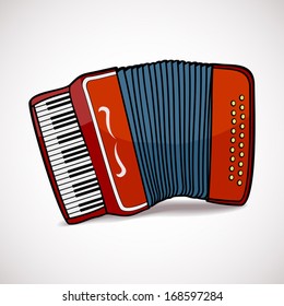Accordion illustration isolated on a white background