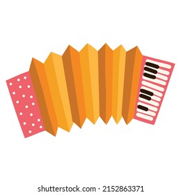 accordion instrument icon isolated vector