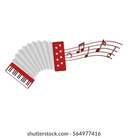 accordion instrument isolated icon