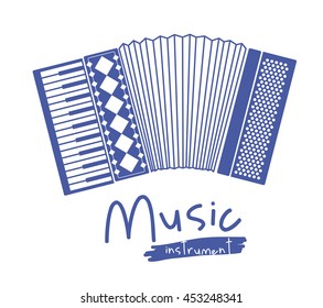 accordion instrument isolated icon design, vector illustration  graphic 