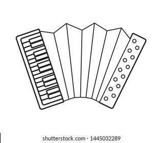 accordion instrument music isolated icon