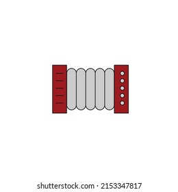 accordion instrument vector type icon