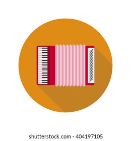 Accordion isolated on background. Accordion flat icon. Accordion closeup