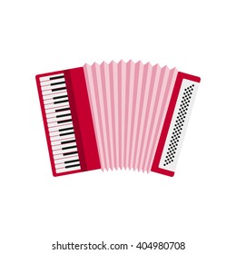 Accordion isolated on white background. Accordion flat icon. Accordion closeup