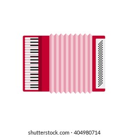 Accordion isolated on white background. Accordion flat icon. Accordion closeup