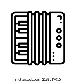 Akkordeon-Stil Symbol. Vektorgrafik für Grafikdesign, Website, App. EPS10