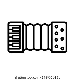 accordion linear logo mark in black and white